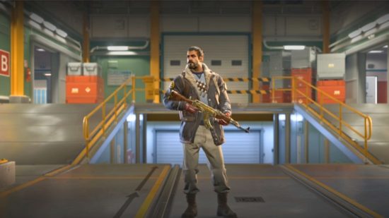 Counter-Strike 2 may look great but without new anti-cheat it’s doomed: A soldier in more casual gear holds a rifle in an industrial warehouse
