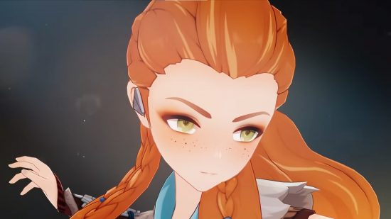 Genshin Impact's Aloy exists in the world, but still can't be upgraded: anime girl with orange hair and yellow eyes