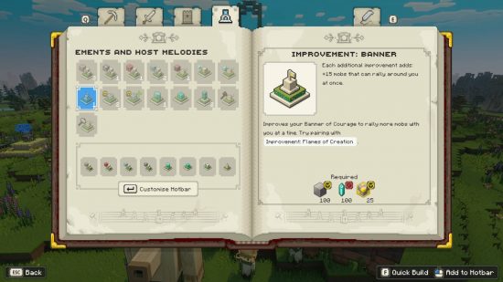 Minecraft Legends mob limit increases - the banner improvement.