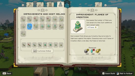 Minecraft Legends mob limit increase - the Flames of Creation improvement.