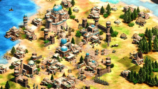 Age of Empires 2 DE update - a sandy city in the RTS game's 81085 patch
