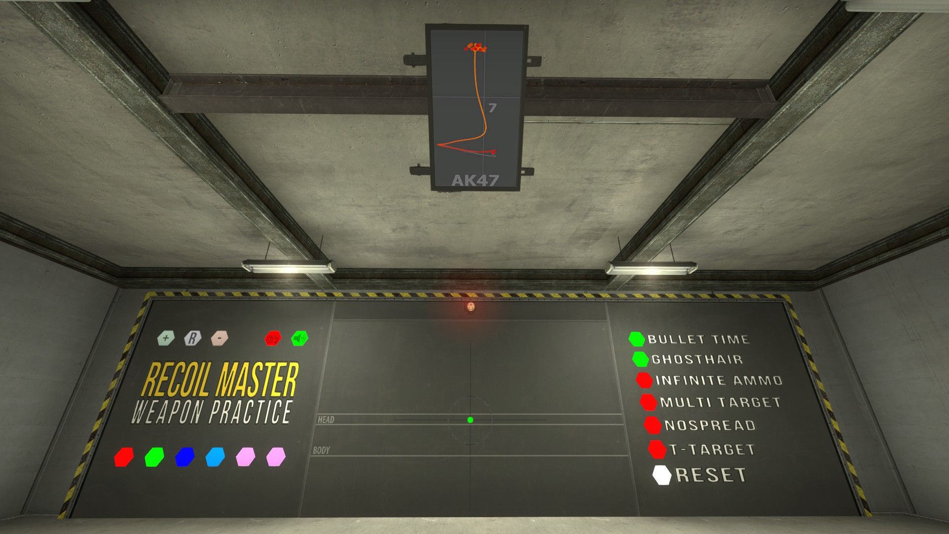 Counter-Strike 2 lebih baik dengan follow recoil - inilah alasannya: Target range dari game Valve FPS Counter-Strike