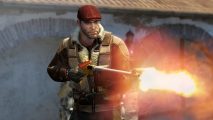 Counter-Strike 2 looks noob friendly - and that’s great news: A soldier in a red beret fires an assault rifle in Valve FPS game CSGO