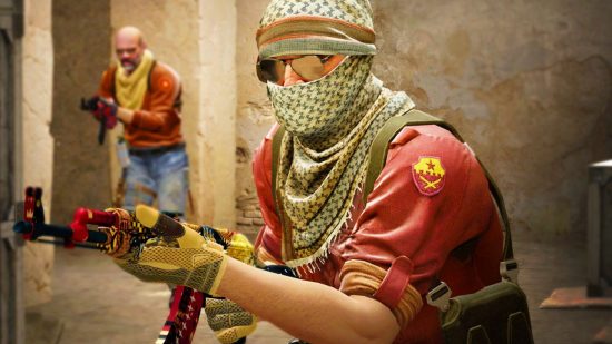 Forget Counter-Strike 2 - CSGO has been remade as an online roguelike: A soldier in glasses and a scarf from FPS game CSGO