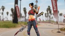 Dead Island 2 system requirements: Amy holding weapon with road in backdrop