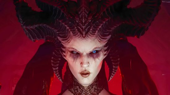Diablo 4 is launching sooner than we thought, Mike Ybarra confirms: A demon with multi-coloured eyes and huge horns, Lilith from Blizzard RPG game Diablo 4