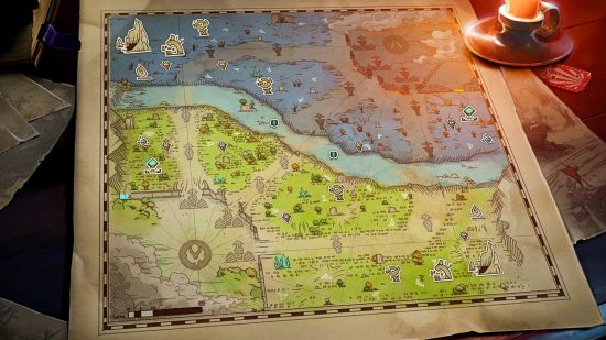 Dota 2 New Frontiers - a tabletop map showing off all the new features in Dota 2 patch 7.33