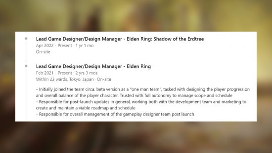 The Elden Ring DLC has been in development for some time, apparently