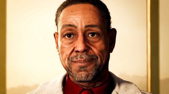 Far Cry 6 Steam release date - Giancarlo Esposito as antagonist Antón Castillo in the Ubisoft open-world FPS game
