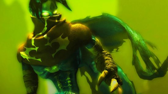 After Legacy of Kain survey, Crystal Dynamics hosts secret playtest: A creature with claws and glowing eyes, Azrael, from vampire game Legacy of Kain