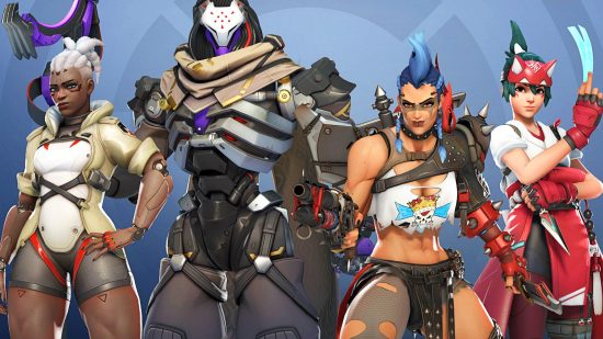 Overwatch 2 heroes - Sojourn, Ramattra, Junker Queen, and Kiriko, the first four additions to the Blizzard multiplayer game sequel