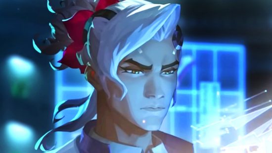 Overwatch 2 updates Lifeweaver controls - the white-haired researcher experimenting with Biolight in a lab