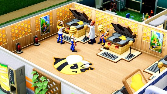 Sega Steam sale - patients with beehives on their heads are treated in Two Point Hospital
