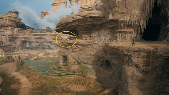 A treacherous cliff edge is another location for BD-1 cosmetics