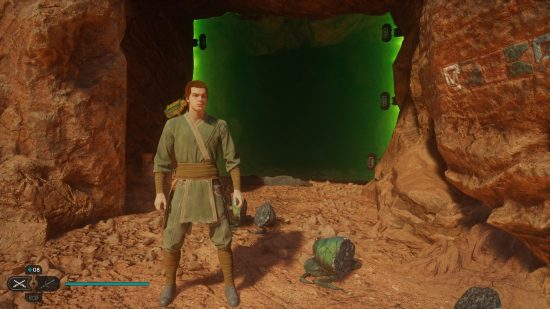 Une porte verte cache les prochaines pièces de blaster de Star Wars Jedi survivor