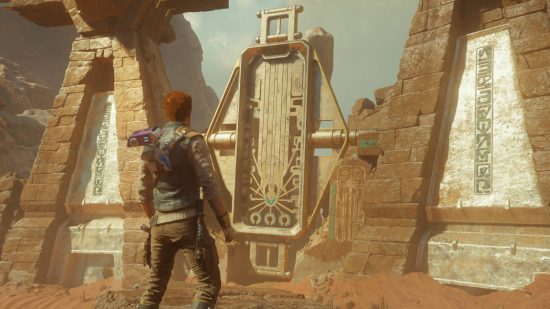 In the Star Wars Jedi Survivor Jedha area, there is an ancient wall that Cal needs to pass.
