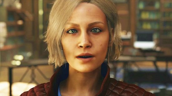 Starfield song is quite good, sounds like a Bethesda-loving Ed Sheeran: A woman with blonde hair addresses the player in Bethesda RPG game Starfield