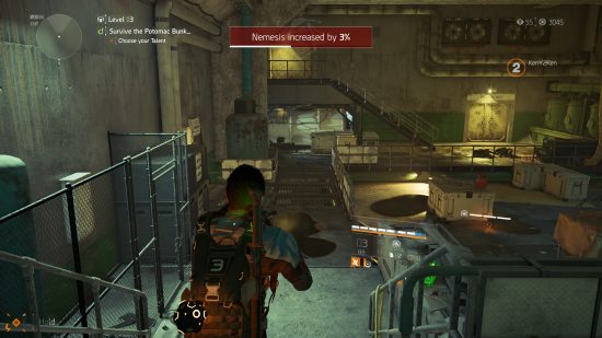 The Division 2 Descent mode - the Nemesis meter ticks up after clearing an encounter