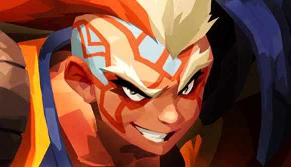 Torchlight Infinite release date - new hero Escapist Bing, a grinning figure with long blonde and red hair and orange face paint