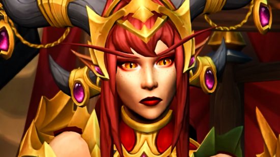WoW Dragonflight 10.1 PTR patch notes - Alexstraza in her human form, with long red hair and golden armour