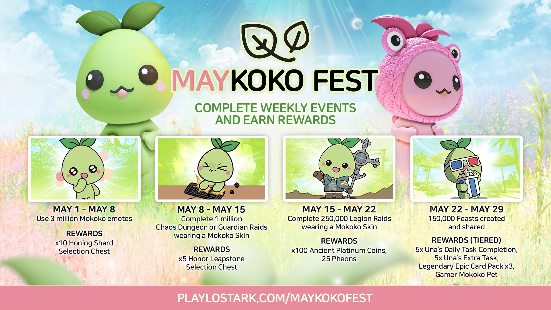 Maykoko Fest calendar for Lost Ark's event