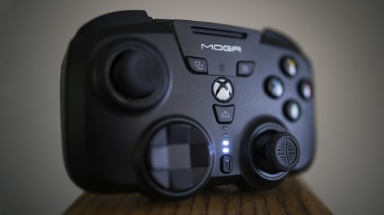 The front of the Moga XP Ultra PC controller
