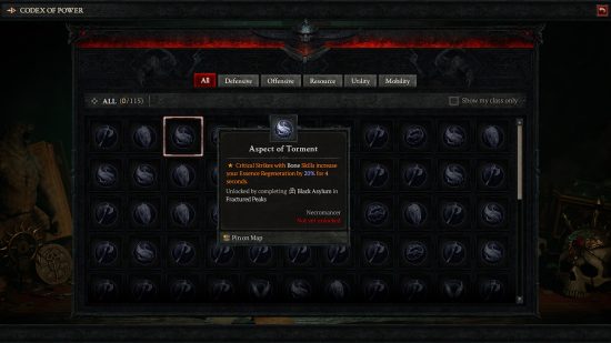 Diablo 4 memiliki fitur baru bernama Codex of Power.