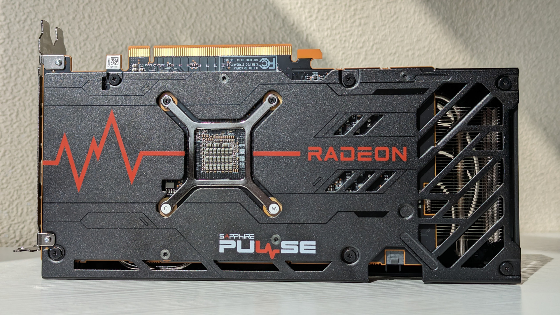 AMD Radeon RX 7600 review: The rear of the graphics card