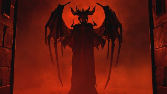 Lilith è in piedi con le sue mani demoniache tese, invitandoti a giocare uno dei migliori giochi di ruolo, Diablo 4