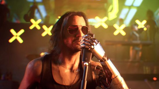 Cyberpunk 2077 comes alive as Keanu Reeves working on new rock music
