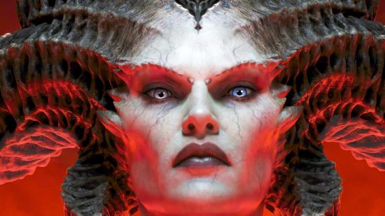 Diablo 4 Ashava has been soloed, again: A giant demon with horns and a piercing stare, Lilith from Blizzard RPG game Diablo 4