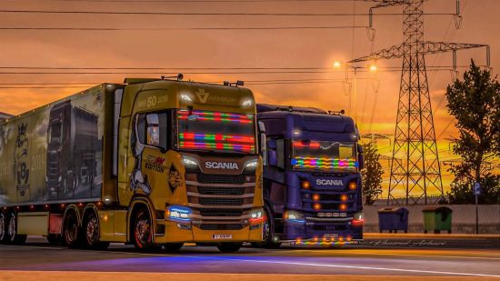 ETS2 mods can make it possible to drive around LED-illuminated trucks