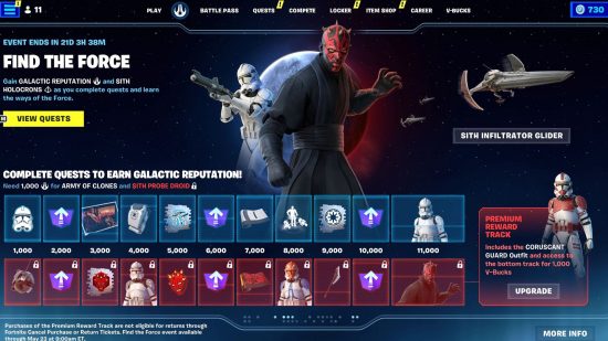 Fortnite Star Wars brings lightsabers back, adds Darth Maul and more