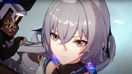 Bronya performs her ultimate, a Belobog blizzard whipping around her as she brandishes her sword, an ability made more powerful via the best Honkai Star Rail Bronya build.