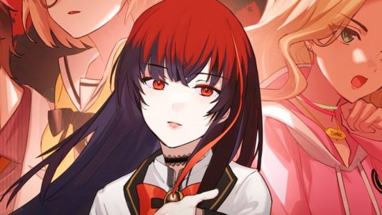Get 120 games for just $10, and help earthquake victims: An anime character with long red and black hair from Steam indie game Corpse Factory