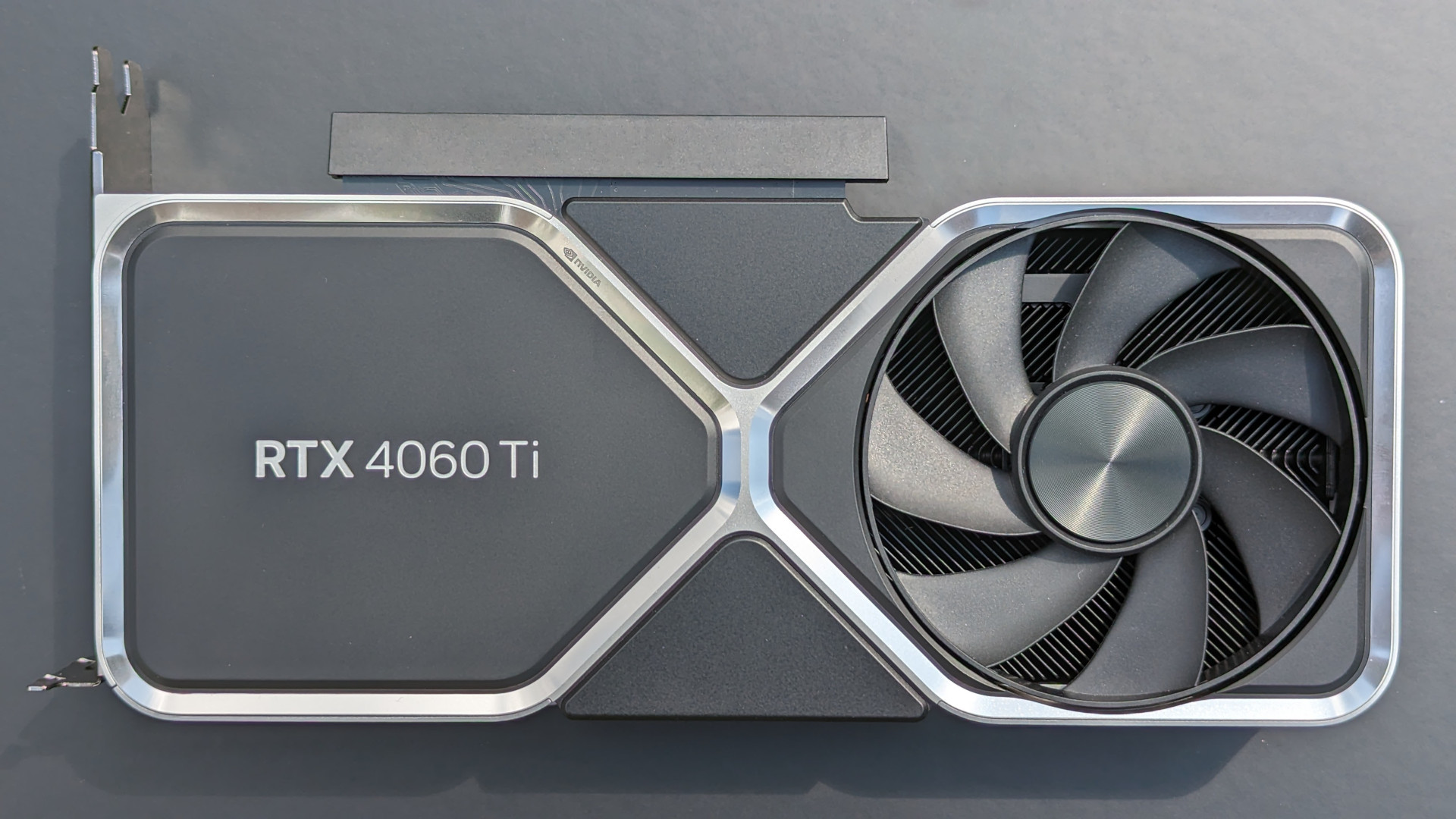 Nvidia GeForce RTX 4060 Ti 8GB review: The graphics card against a black background