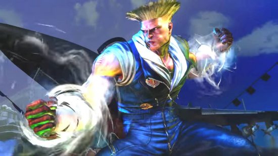 Street Fighter 6 tier list - Guile is channelling his sonic power in his arms.