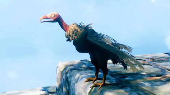 Aggiornamento Valheim-The Cadaver-Bengt, un uccello simile al avvoltoio nel gioco di sopravvivenza cooperativa