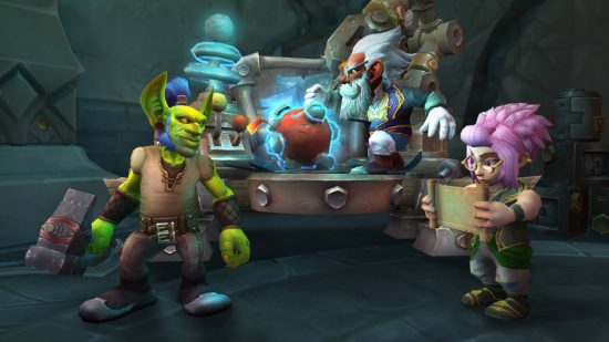 A goblin and two gnomes are trying to resolve some server issues that are causing the World of Warcraft blz51903006 error code to appear.