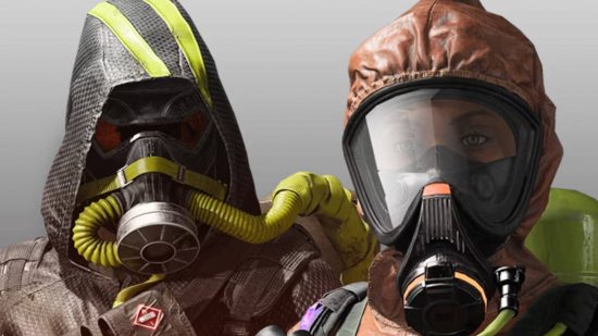 Both of the Cleaners, one of the factions during the XDefiant release date, are wearing hazmat suits.