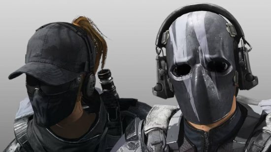 ファントムの両方には、顔を完全に曖昧にするマスクとヘッドギアがあります。彼らは