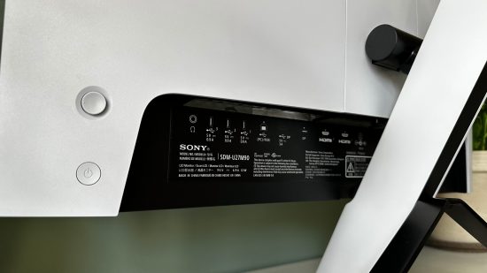 Sony Inzone M9 monitor input lan sambungan ing mburi