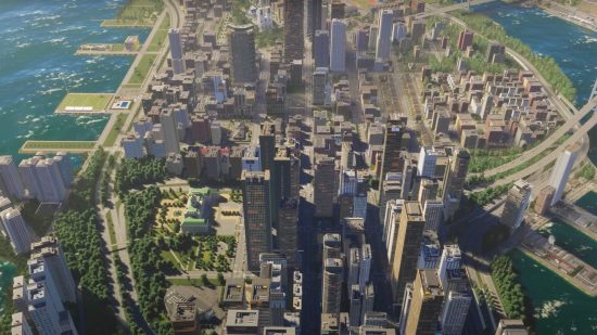 Cities Skylines 2 lanes: A sprawling urban center in city-building game Cities Skylines 2