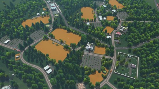 Cities Skylines mods: green and mustard colored fields.