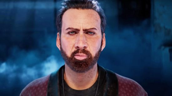 Dead by Daylight Terrifier: Actor Nicolas Cage as he appears in BHVR horror game DBD