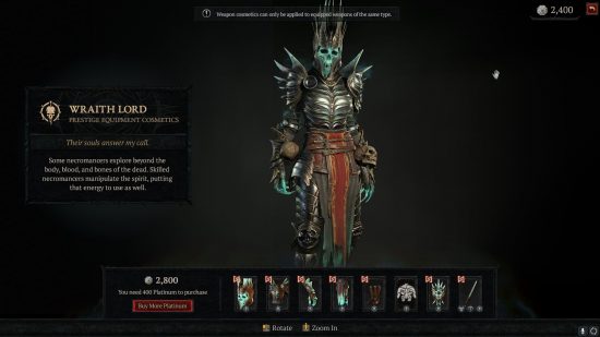 All Diablo 4 cosmetics, skins, and costs June 2023