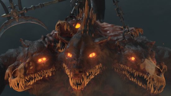 A multi-headed beast with big teeth can potentially have some Diablo 4 crushed beast bones on its corpse.