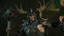 Diablo 4 Keeping the Old Traditions Quest Guide: a woman with big antler horns on a helmet