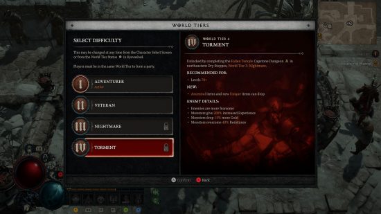 Diablo 4 levelling guide: world tiers affect how fast you will level up