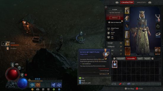 Diablo 4 levelling guide: You can craft Elixirs via the Alchemist, and some of these grant bonus XP.
